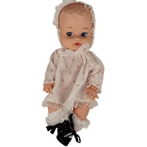 Vintage Playmates Drink And Wet Rubber Baby Doll 8" Molded Hair #8080 Hong Kong